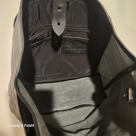 Oberon Design Cloud Dragon Waxed Canvas & Leather Tote  - Picture 3 of 8